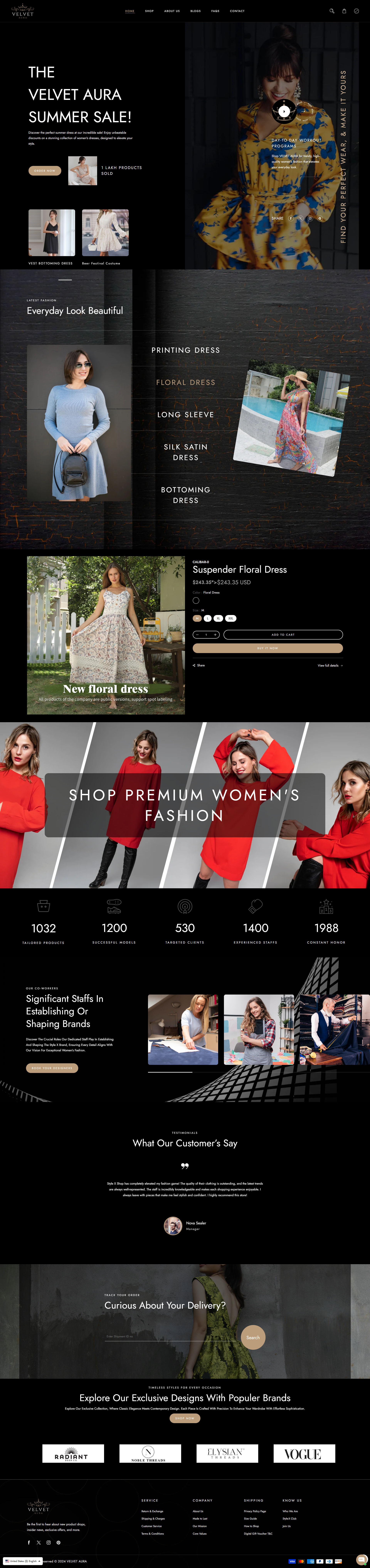 Velvet Aura Shopify Store Design